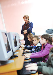 Image showing it education with children in school