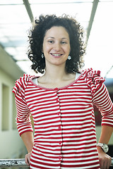 Image showing student girl portrait at university campus 