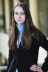 Image showing student girl portrait at university campus 