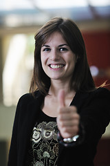 Image showing student girl portrait at university campus 