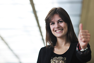 Image showing student girl portrait at university campus 