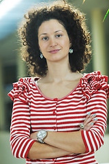 Image showing student girl portrait at university campus 