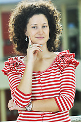 Image showing student girl portrait at university campus 