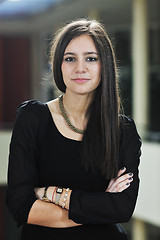 Image showing student girl portrait at university campus 