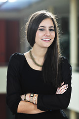 Image showing student girl portrait at university campus 
