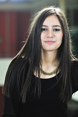 Image showing student girl portrait at university campus 