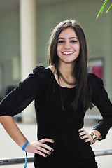 Image showing student girl portrait at university campus 