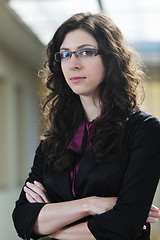 Image showing student girl portrait at university campus 