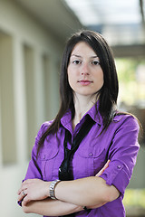 Image showing student girl portrait at university campus 