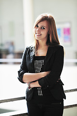 Image showing student girl portrait at university campus 