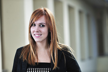 Image showing student girl portrait at university campus 