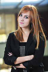 Image showing student girl portrait at university campus 