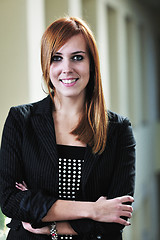 Image showing student girl portrait at university campus 