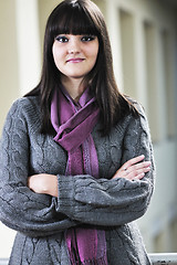 Image showing student girl portrait at university campus 