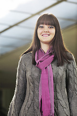 Image showing student girl portrait at university campus 