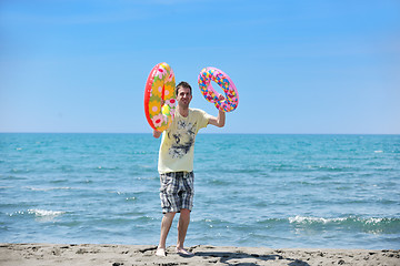 Image showing man relax on beach