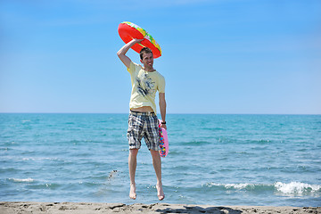 Image showing man relax on beach