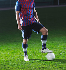 Image showing soccer player portrait