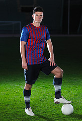 Image showing soccer player portrait
