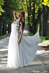 Image showing beautiful bride outdoor