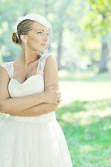 Image showing beautiful bride outdoor