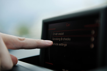 Image showing man using car navigation