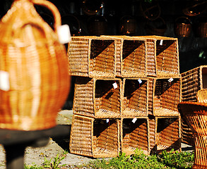 Image showing cane furninture and dishes