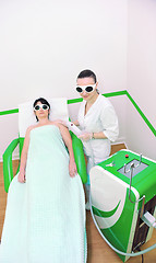 Image showing skincare and laser depilation