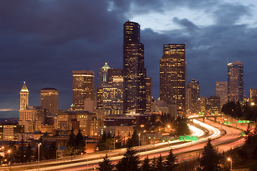 Image showing Seattle at night