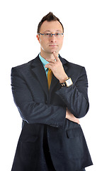 Image showing one young businessman isolated