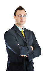 Image showing one young businessman isolated