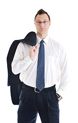 Image showing one young businessman isolated