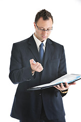 Image showing one young businessman isolated