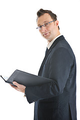 Image showing one young businessman isolated