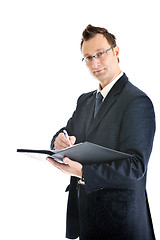 Image showing one young businessman isolated