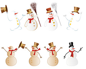 Image showing snowman set