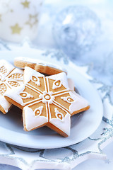 Image showing Homemade gingerbread for Christmas