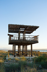 Image showing Wildlife observation tower