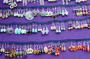 Image showing handmade decorative earring jewelry sell fair 