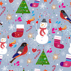 Image showing Winter seamless pattern