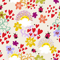 Image showing Foral seamless pattern in vector