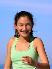 Image showing Happy girl with braces