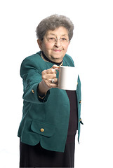 Image showing woman with cup