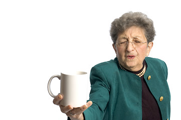 Image showing woman with cup