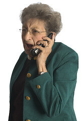 Image showing senior woman on phone