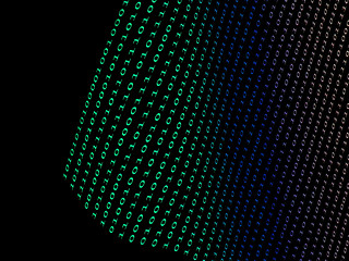 Image showing black binary  numbers