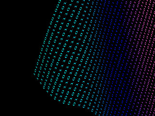 Image showing black binary  numbers