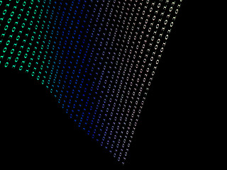 Image showing black binary  numbers