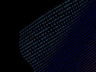 Image showing black binary  numbers