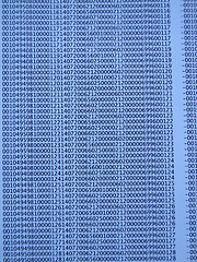 Image showing database concept with printed and coded database records